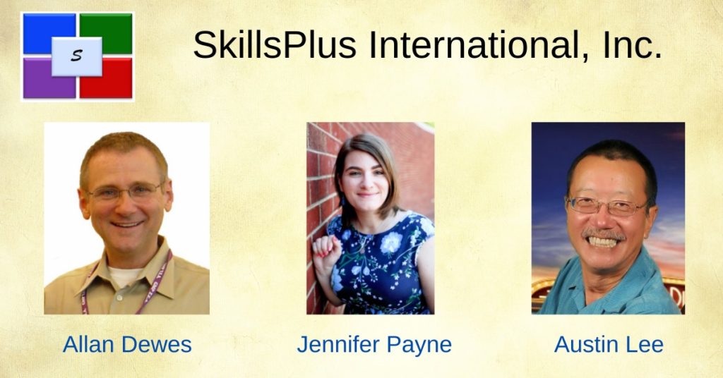 The Team - SkillsPlus International Inc. Meet the team: Jennifer Payne, Allan Dewes, Austin Lee. Photos of the team.